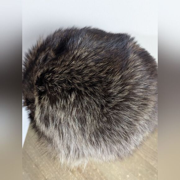 Vintage women's genuine real fur winter hat Racoon - Picture 3 of 8